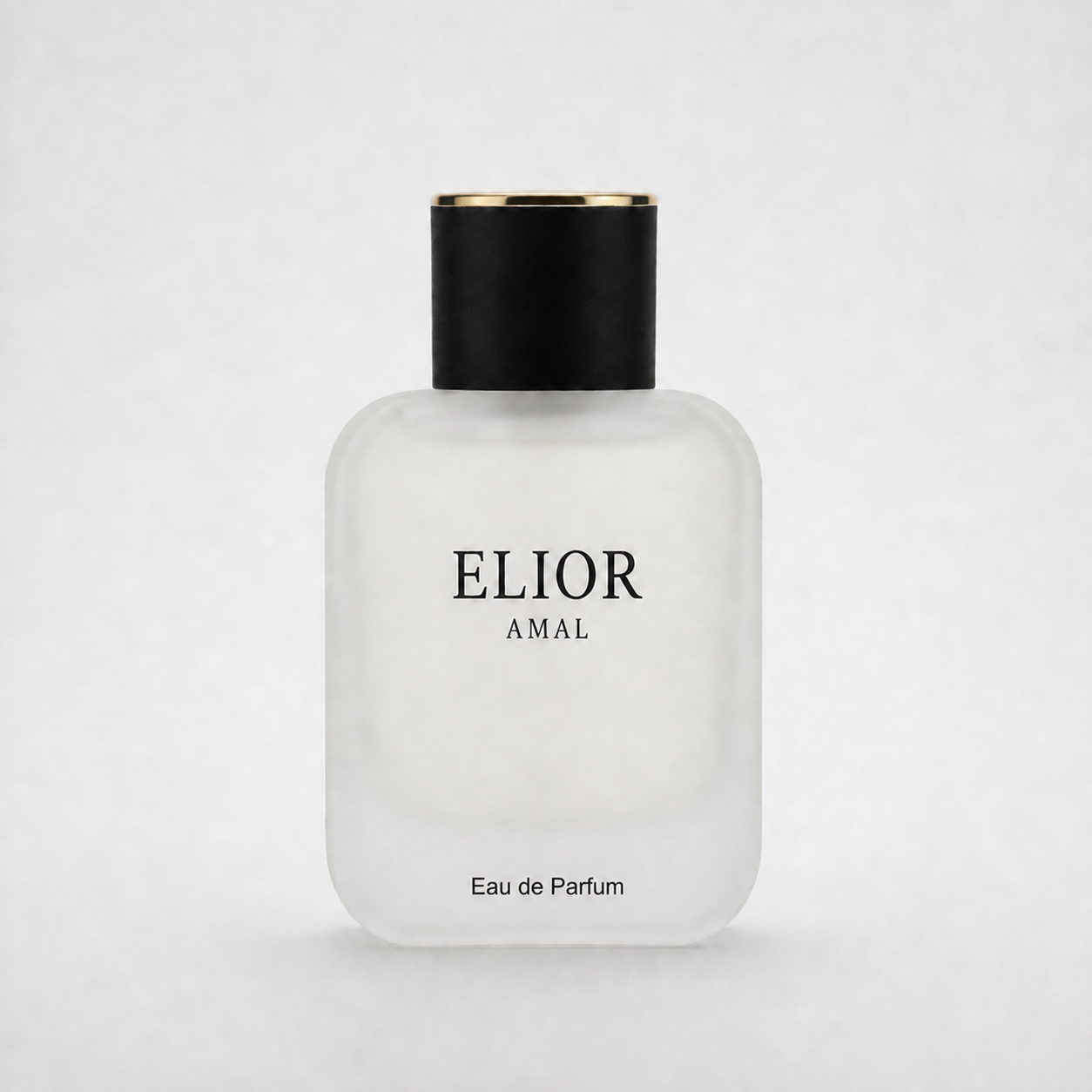 ELIOR AMAL Unisex Nischenparfum – Transparenter Glasflakon mit schwarzer Kappe